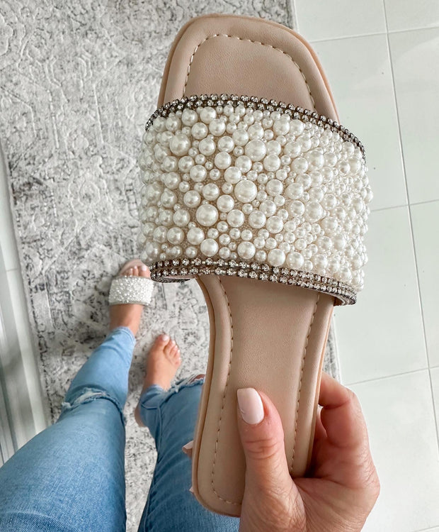 Layla Pearl Embellished Sandals