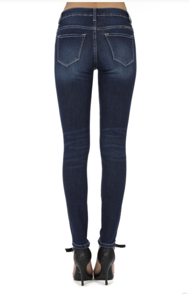 Kan Can Lola Skinny Jeggings: Dark Wash