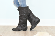 Attention To Detail Bailey Button Boots: Charcoal
