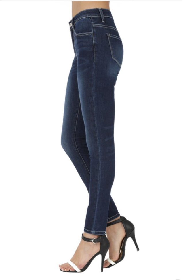 Kan Can Lola Skinny Jeggings: Dark Wash