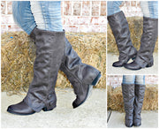 Attention To Detail Bailey Button Boots: Charcoal
