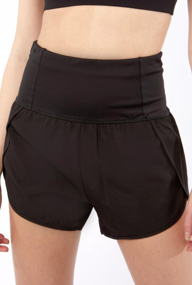 Getting Physical Woven Inner Brief With Back Pocket Shorts: Black