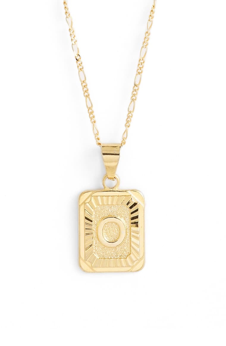 BRACHA Initial Card Gold Necklace