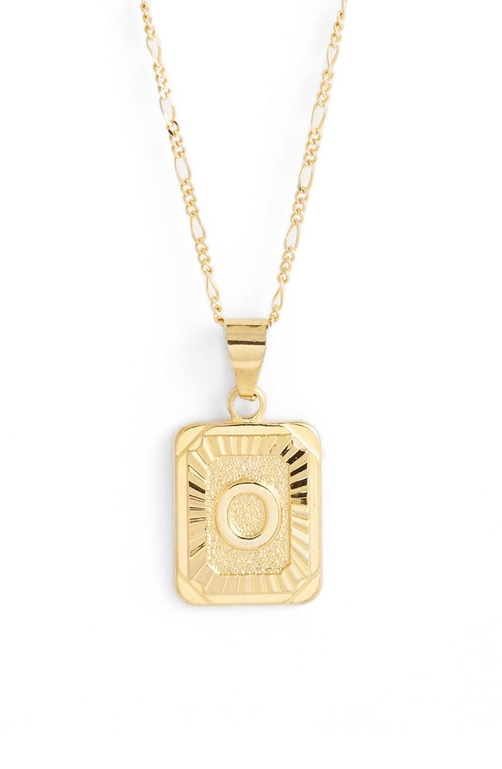 BRACHA Initial Card Gold Necklace