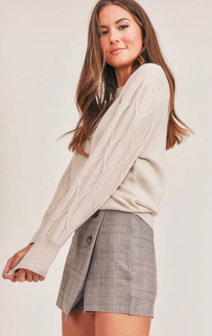 At The Lodge Sweater: Beige