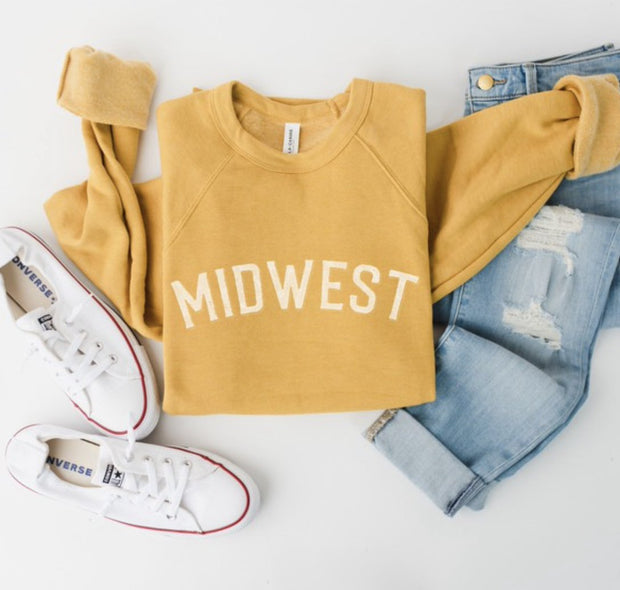 Midwest Graphic Crewneck Sweatshirt: Harvest Gold