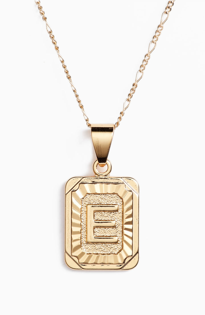 BRACHA Initial Card Gold Necklace
