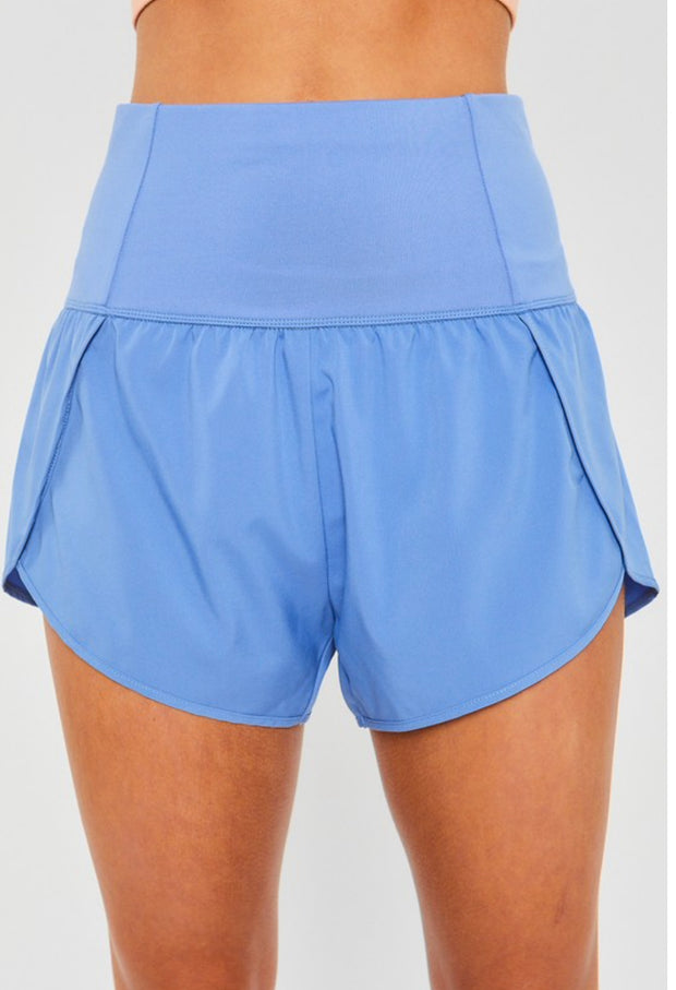 Getting Physical Woven Inner Brief With Back Pocket Shorts: Blue