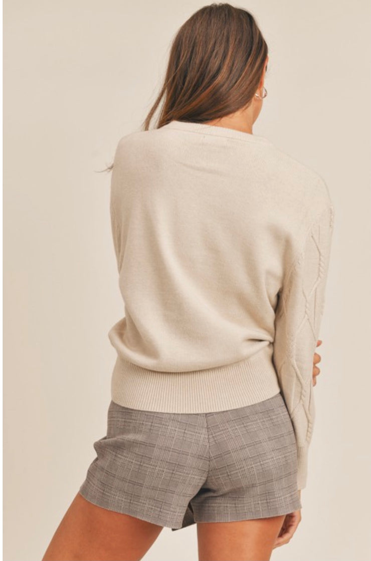 At The Lodge Sweater: Beige