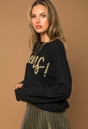 CHEERS Embroidered Crewneck Sweater