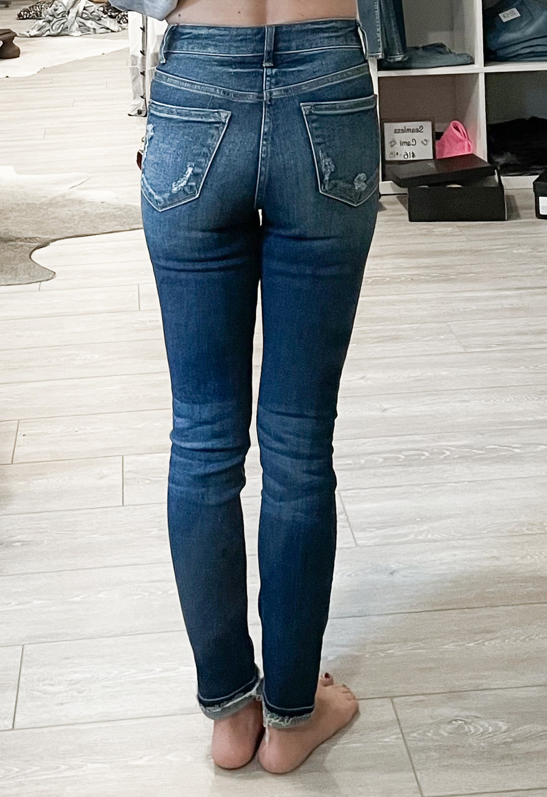 Haylie Destroyed High Rise Skinny Jeans