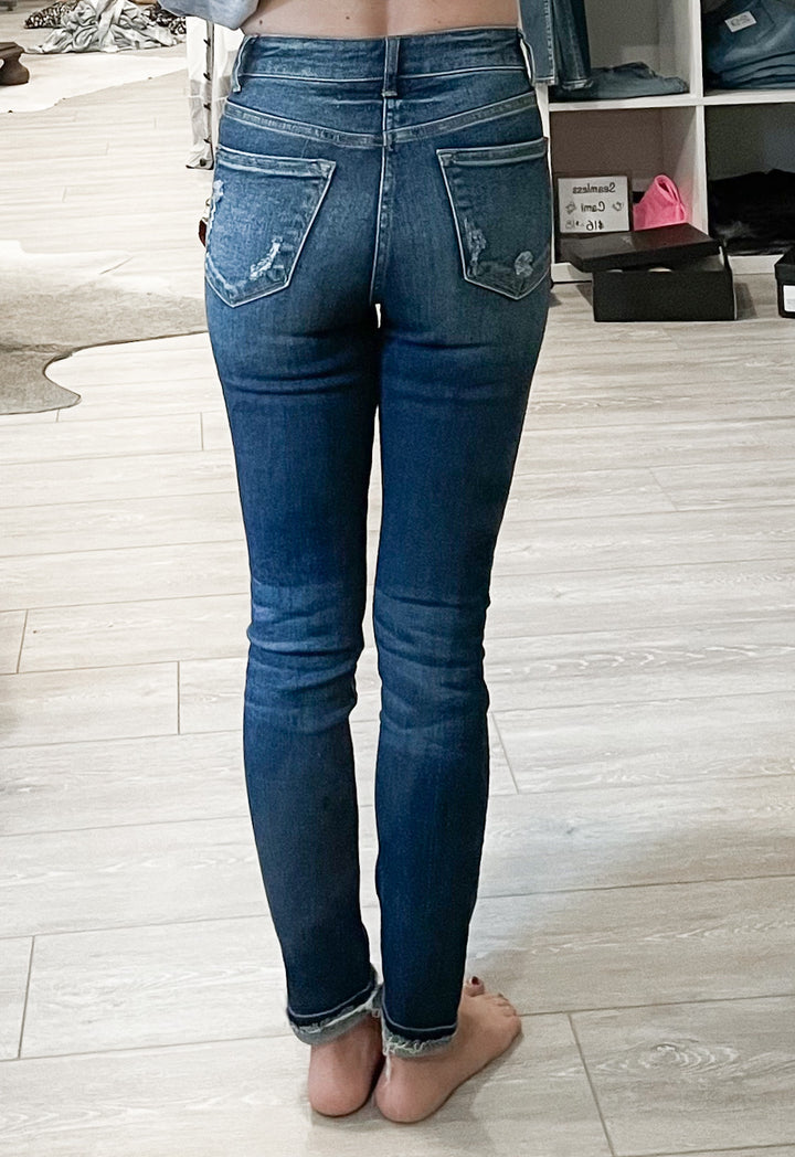 Haylie Destroyed High Rise Skinny Jeans