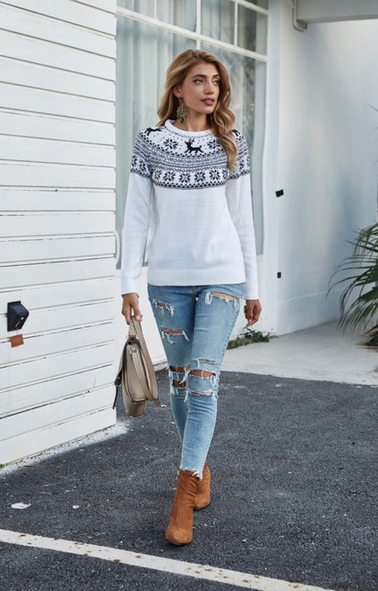A Wintry Mix Knit Sweater