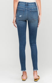 Amber Destroyed Mid Rise Skinny Jeans