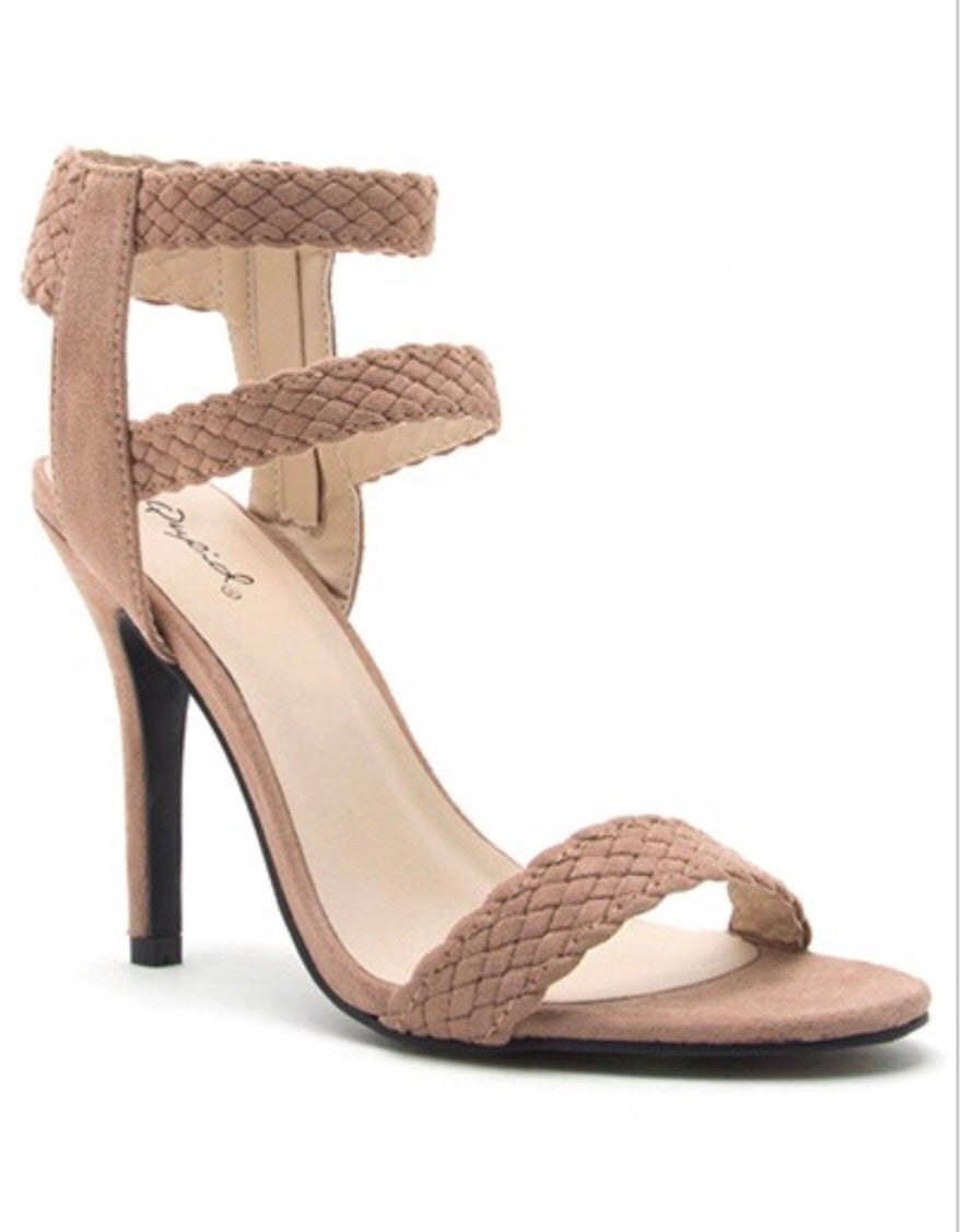Walk This Way Faux Suede Heel: Khaki