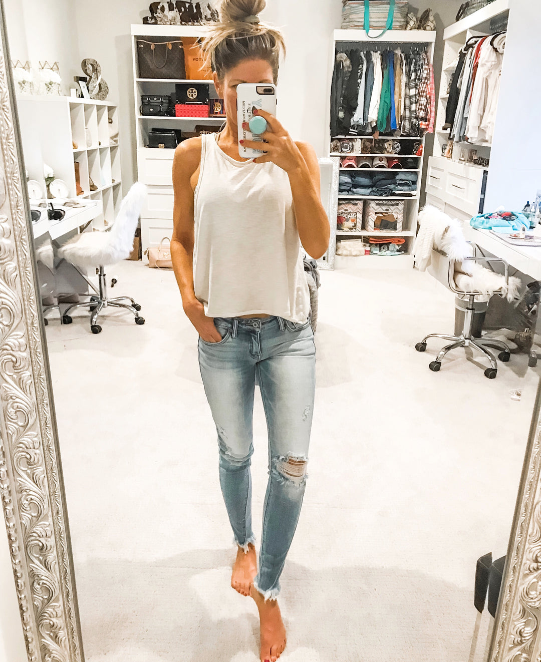 Kan Can: Monroe Super Skinny Jeans-Light Wash